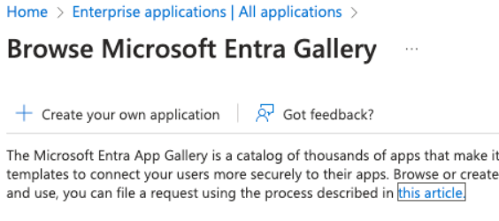 Botón Create your own application
