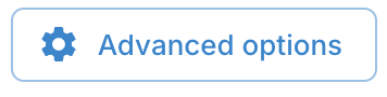 Schaltfläche Advanced options im Detailpanel der Domäne.