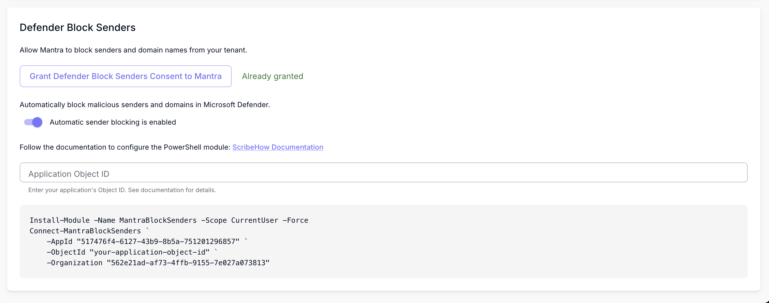 Setup der Blockierung von Absendern/Domains (TABL) mit Microsoft Defender